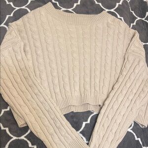 Cozy Cable Knit Sweater in Cream